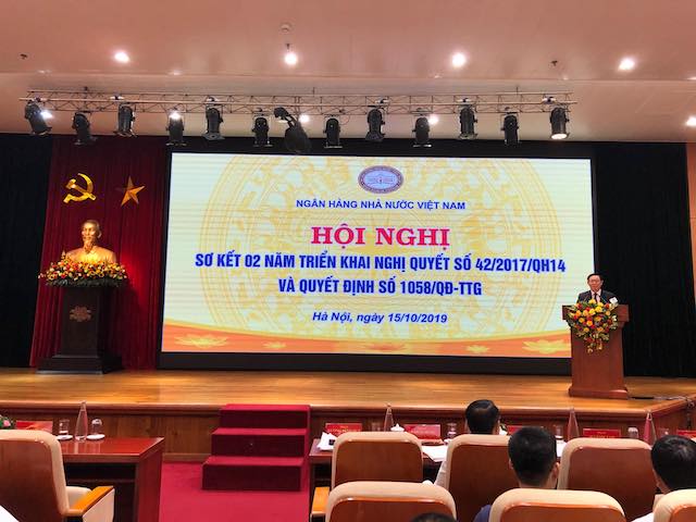 Phó Thủ tướng Vương Đình Huệ phát biểu chỉ đạo tại Hội nghị sơ kết 2 năm triển khai Nghị quyết số 42 và Quyết định số 1058 về xử lý nợ xấu