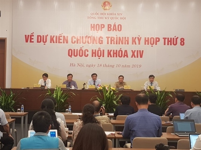 Quốc hội họp báo trước phiên khai mạc vào ngày 21.10