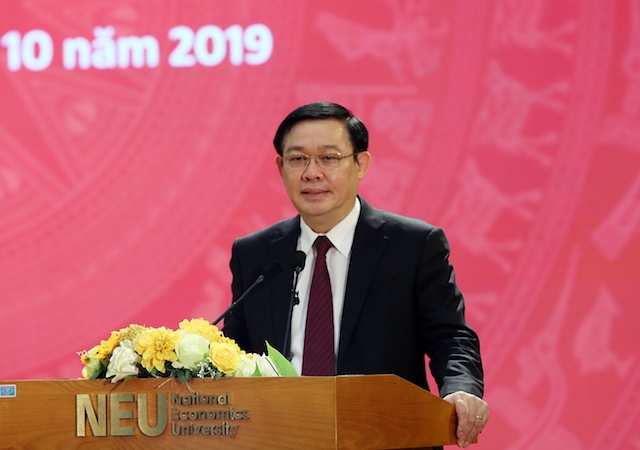 Phó thủ tướng Vương Đình Huệ phát biểu chỉ đạo tại hội thảo