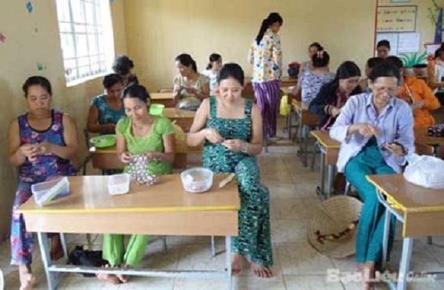 Các lớp đào tạo nghề đã tạo việc làm cho không ít lao động nông thôn