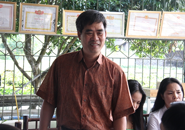 Ông Nguyễn Mạnh Cường, Viện trưởng Viện phát triển Kinh tế hợp tác phát biểu tại lễ bàn giao