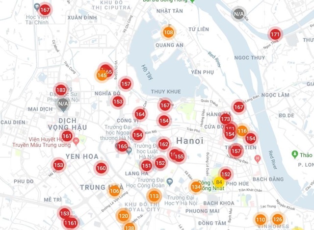 Hà Nội nồng độ bụi mịn tăng vọt (Ảnh Internet)