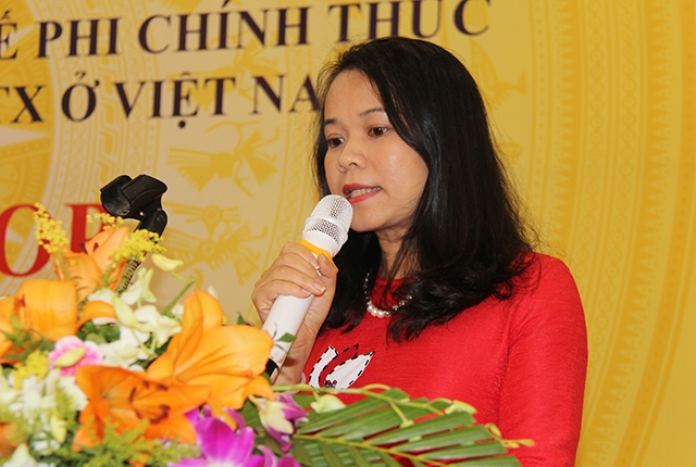 Trưởng Ban Hợp tác quốc tế Phạm Thị Hồng Yến phát biểu tại hội thảo