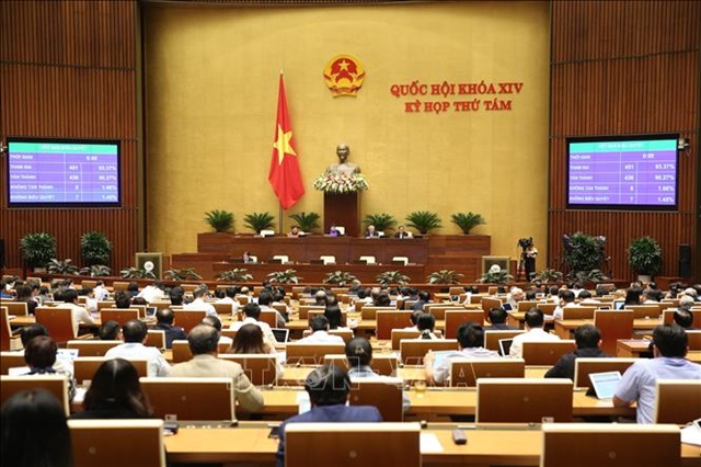 Với 91,51% số phiếu tán thành, Quốc hội đã thông qua Luật Xuất cảnh, nhập cảnh của công dân Việt Nam trong phiên họp chiều 22/11.(Ảnh Internet)