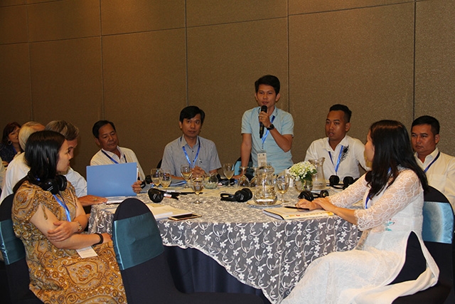 Đại diện HTX phát biểu tại Hội thảo