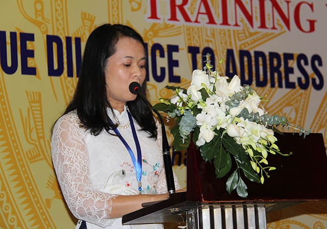 Trưởng ban Hợp tác quốc tế Phạm Thị Hồng Yến phát biểu đề dẫn tại Hội thảo