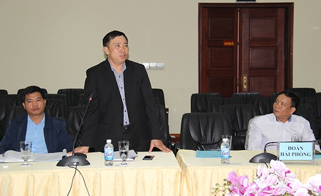 Chủ tịch Liên minh HTX tỉnh Lai Châu Bùi Xuân Thu phát biểu tại hội nghị