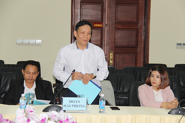 Ông Nguyễn Hữu Đạo, Phó chủ tịch Liên minh HTX Hải phòng phát biểu tại hội nghị