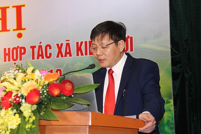 Chủ tịch Liên minh HTX Thái Nguyễn Văn Dũng phát biểu tại hội nghị