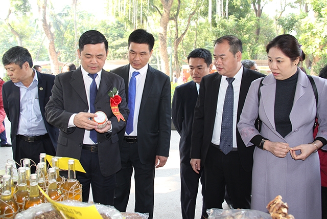 Phó Chủ tịch Nguyễn Văn Thịnh thăm gian hàng nông sản