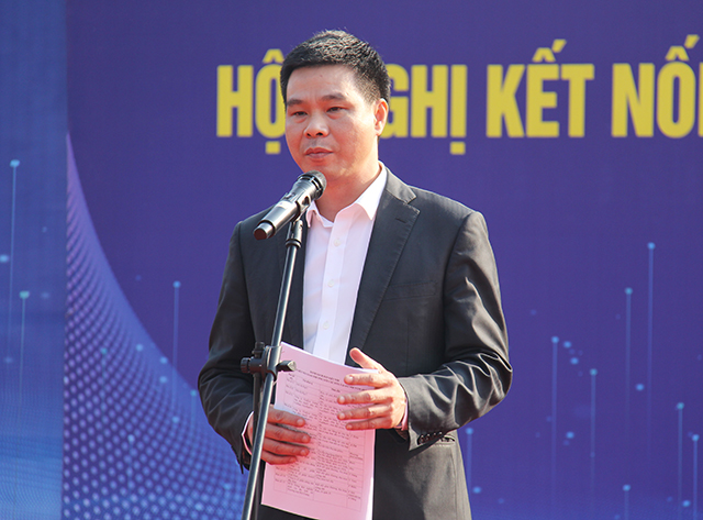 Ông Vũ Quang Phong, Tổng giám đốc Trung tâm Xúc tiến thương mại (Liên minh HTX Việt Nam) phát biểu tại hội nghị