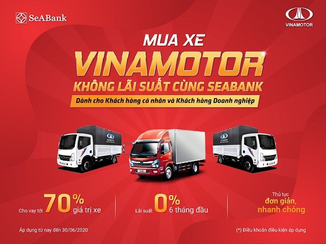 SeABank ưu đãi mua xe ô tô Vinamotor