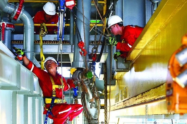 Người lao động trên giàn khoan