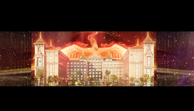 Sân khấu được dàn dựng công phu với màn trình diễn hình ảnh 3D “Nơi phượng hoàng hạ cánh” cực kì mãn nhãn.