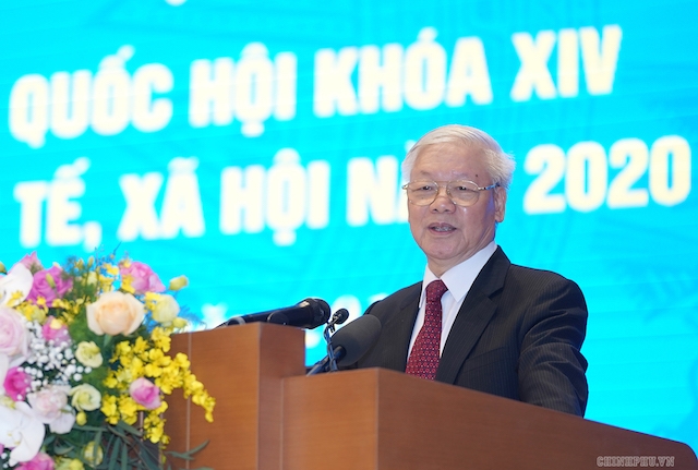 Tổng Bí thư, Chủ tịch nước Nguyễn Phú Trọng phát biểu tại Hội nghị