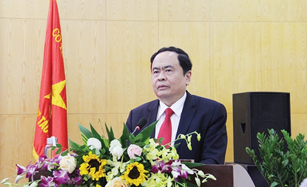 Chủ tịch Ủy ban Trung ương MTTQ Việt Nam Trần Thanh Mẫn phát biểu chỉ đạo tại hội nghị