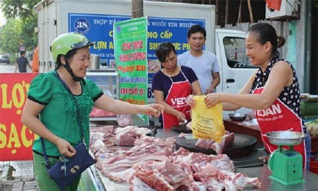 Điểm bán thịt lợn sạch của HTX