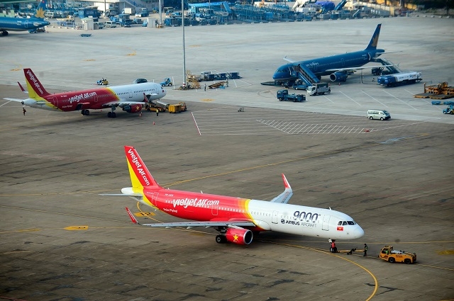 Các chuyến bay đi Hong Kong và Đài Loan (Trung Quốc) tiếp tục được Hãng hàng không Vietjet khai thác.