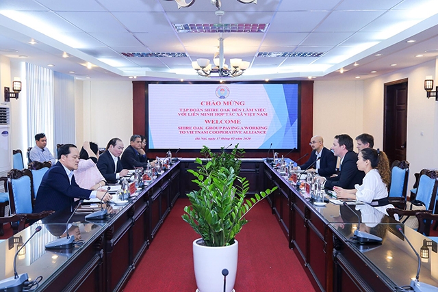 Liên minh HTX Việt Nam làm việc với Tập đoàn Shire Oak International về định hướng kết hợp phát triển năng lượng sạch với sản xuất nông nghiệp