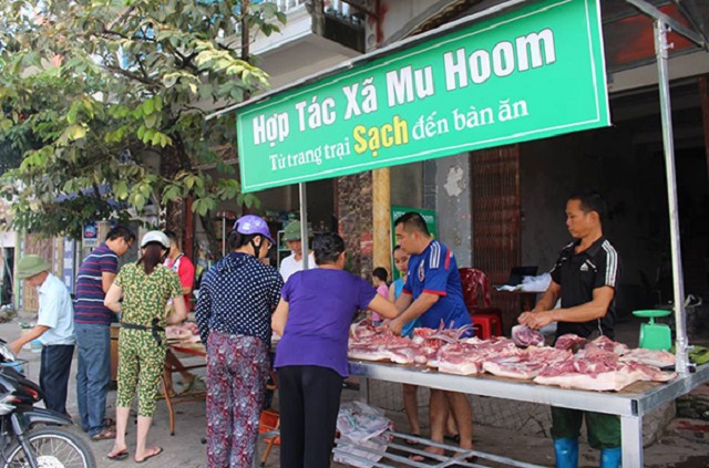 Điểm bán thịt lợn của HTX