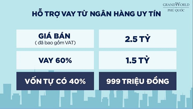 Ngân hàng cho vay đến 60% giá trị căn hộ condotel, trả tối đa trong 15 năm