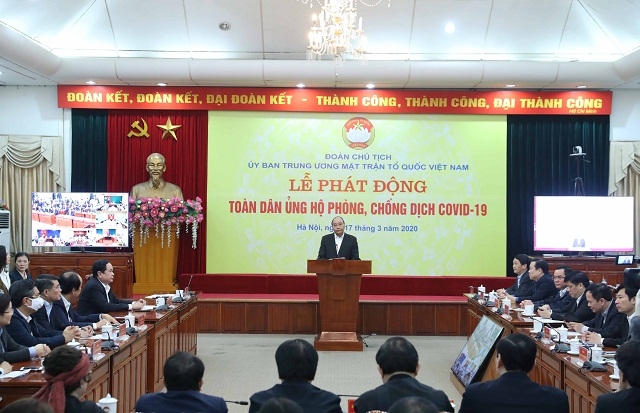 Lễ phát động toàn dân ủng hộ, chống dịch Covid - 19