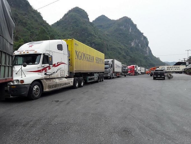 Trên toàn tuyến biên giới phía Bắc đang tồn khoảng 1.141 xe (Ảnh: Internet)