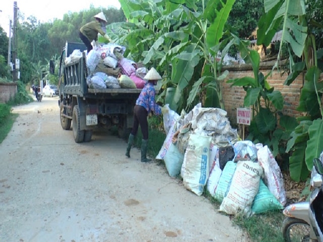 Mô hình thu gom rác thải của HTX Hùng Long (Ảnh: Internet)