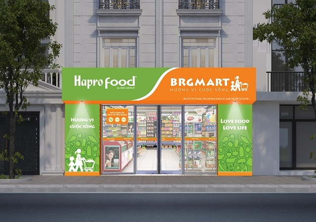 Các cửa hàng bán lẻ Hapro Food trong chuỗi BRG Mart với hình ảnh nhận diện thân thiện dự kiến sẽ là điểm mua sắm quen thuộc của người dân Thủ đô