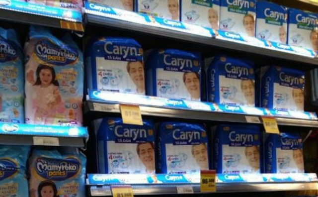 Caryn là nhãn sản phẩm quen thuộc của công ty Diana Unicharm tại thị trường Việt Nam.