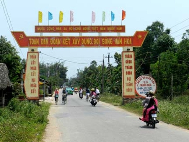 Đường vào xã Nghĩa Hòa (Nguồn: Internet)