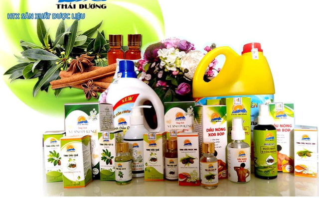 Các sản phẩm của HTX Sản xuất Dược liệu Thái Dương (Ảnh: Tư liệu)