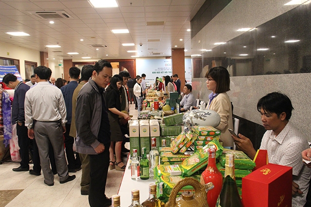 Sản phẩm OCOP tỉnh Quảng Bình tham gia trưng bày tại Hà Nội cuối năm 2019 (Ảnh: Phạm Duy)