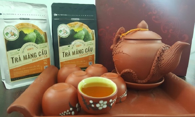Sản phẩm trà mãng cầu gai của HTX (Ảnh IT)
