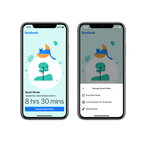 Facebook thêm chế độ im lặng giúp tắt thông báo trên điện thoại (Ảnh Internet)