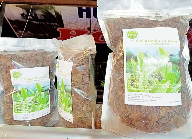 Chè bancha An Bằng được đóng gói, dán nhãn sau sản xuất để đưa đi tiêu thụ (Ảnh: Tư liệu)