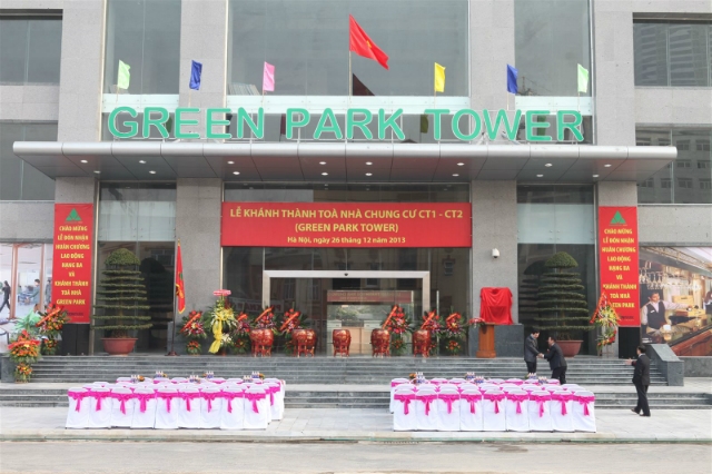 Toà nhà CT1-CT2 (Green Park) có 76 căn hộ công vụ của Chính phủ hiện do Bộ Xây dựng đang quản lý (Ảnh: Internet)