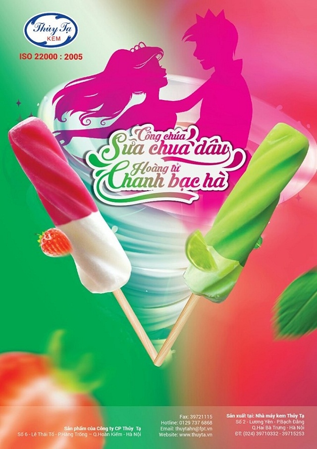 Kem que Chanh Bạc hà và Kem que Sữa chua Dâu được ví như cặp đôi Hoàng tử và Công chúa của làng kem, chỉ có ở Thuỷ Tạ.