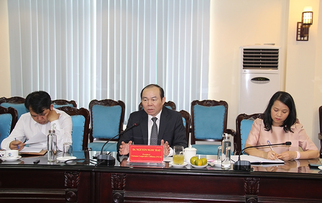 Chủ tịch Nguyễn Ngọc Bảo phát biểu tại cuộc làm việc (Ảnh: Phạm Duy)