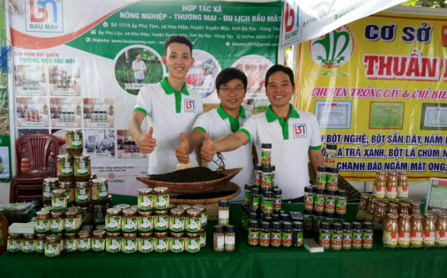 Sản phẩm của tiêu của HTX Bầu Mây luôn thu hút khách hàng tới mua sắm tại các hội chợ, triển lãm (ảnh TL)