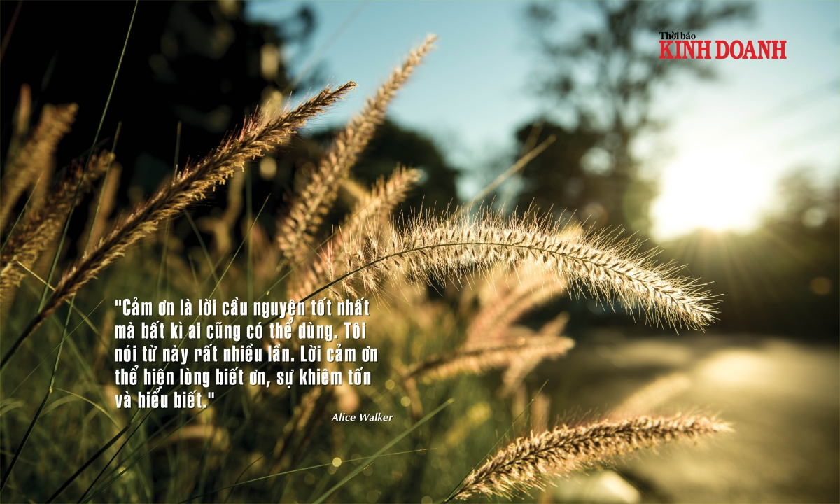 Cảm ơn là lời cầu nguyện tốt nhất mà bất kì ai cũng có thể dùng. Tôi nói từ này rất nhiều lần. Lời cảm ơn thể hiện lòng biết ơn, sự khiêm tốn và hiểu biết.” Alice Walker