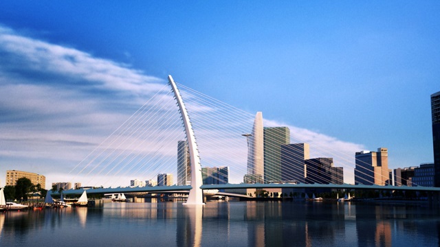 Xây cầu vượt sông Sài Gòn - biểu tượng mới của TP HCM (Ảnh Internet)