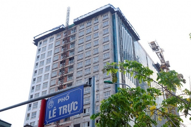 Quận Ba Đình bác đề xuất chủ đầu tư dự án 8B Lê Trực tự tháo dỡ tầng 18 (Ảnh Internet)