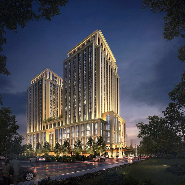 Hình ảnh minh hoạ dự án bất động sản sánh đôi cùng khách sạn Hilton