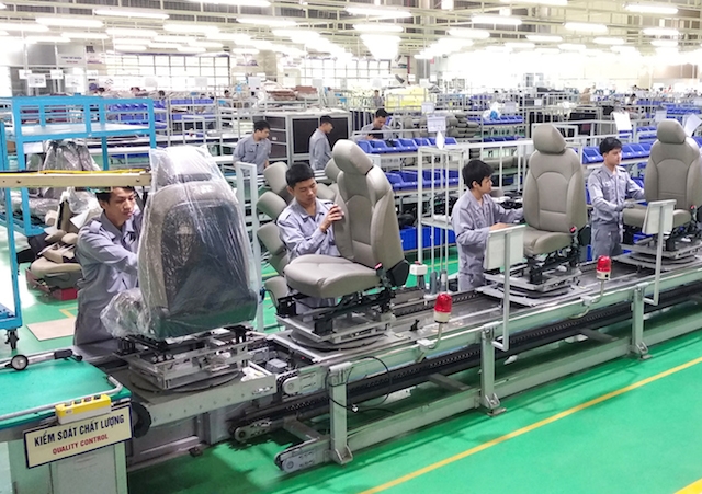 Dây chuyền lắp ráp ghế ô tô để xuất khẩu
