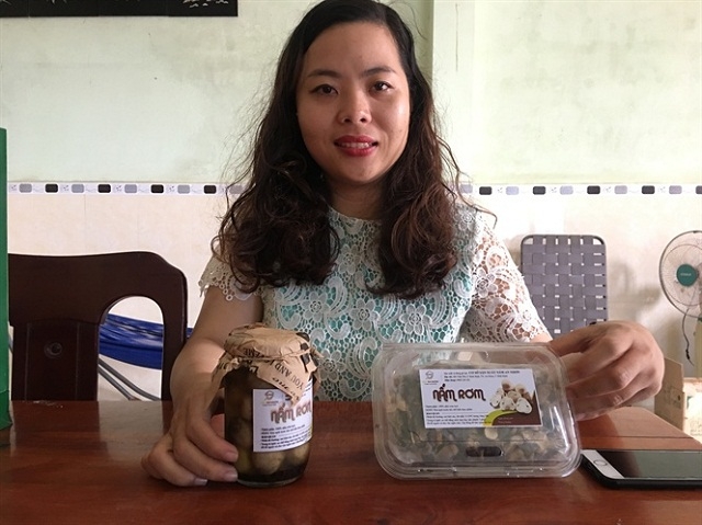 HTX sản xuất nấm ANVIES do chị Phan Kim Nhật Quỳnh sáng lập với mục tiêu sản xuất và chế biến nấm theo chuỗi giá trị (Ảnh: TL)