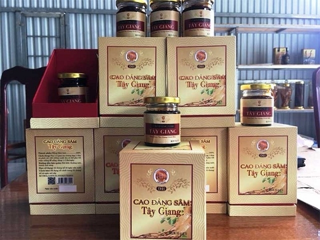 Sản phẩm cao đẳng sâm Tây Giang (Ảnh: TL)