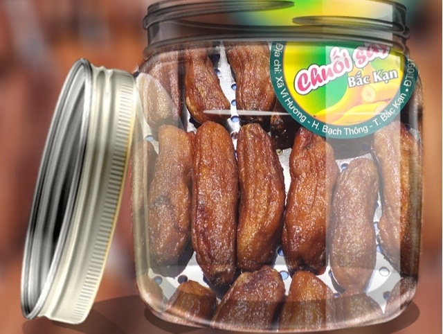 Sản phẩm chuối sấy của HTX Thiên An (Ảnh: TL)