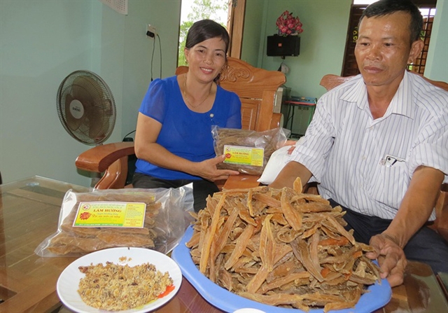 Nhiều sản phẩm chế biến từ khoai lang của HTX Lâm Hường ngày càng được thị trường ưa chuộng (Ảnh: TL)