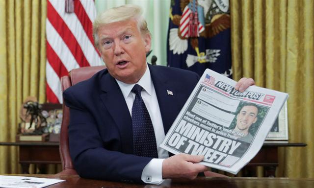 Tổng thống Trump ký sắc lệnh về mạng xã hội (Ảnh Internet)